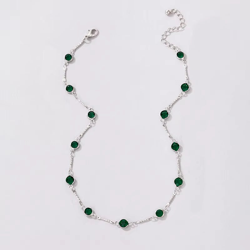 Fashion Simple Candy Color Tassel Necklace for Women Aesthetic All-Match Pendant Jewelry Choker Neck Accessories Gift Chain