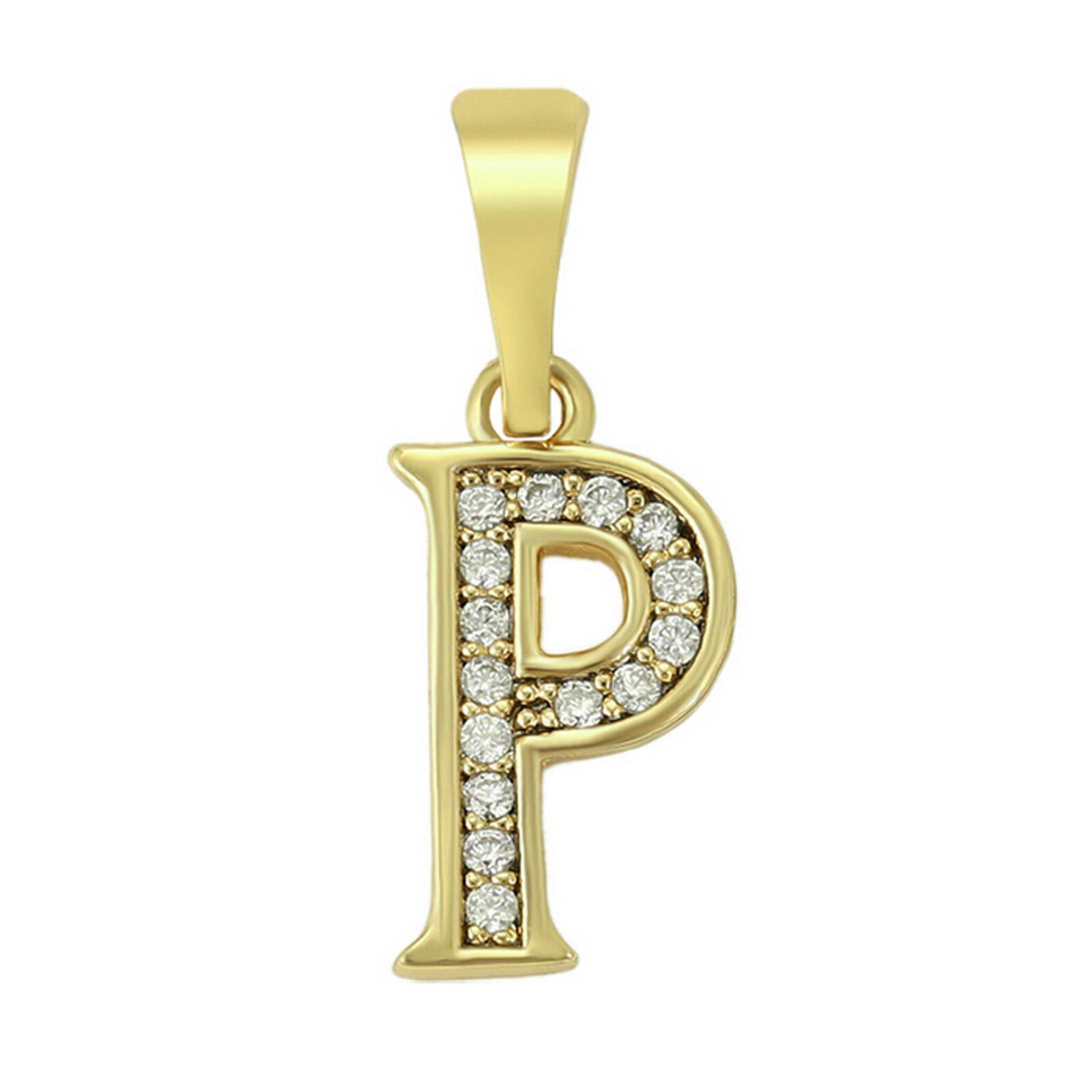 14K Gold Plated Initial Letter Name Pendant Necklace plus Chain. Oro Laminado