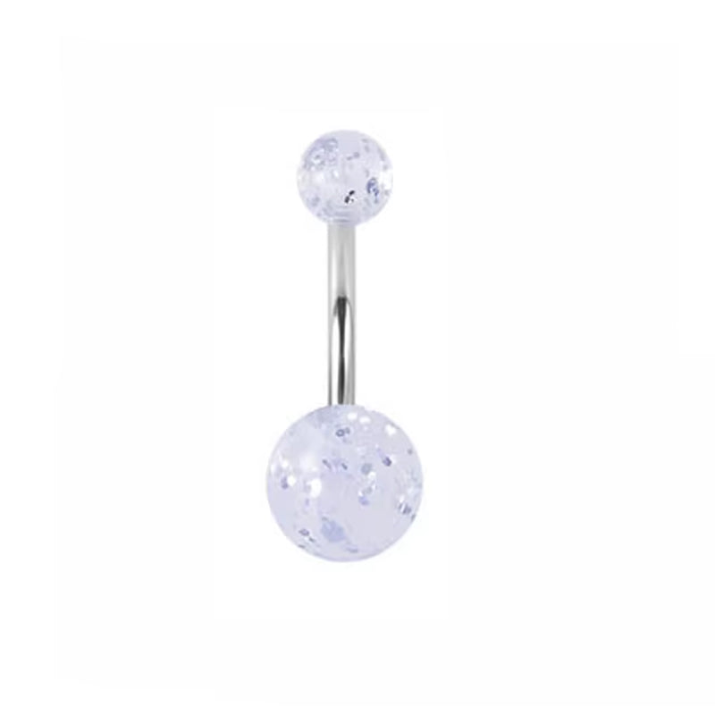 1Pc 14G Belly Button Ring Navel Nombril Piercing Surgical Steel Ear Rings CZ Body Piercing Jewelry 10 Mm Bar for Women Piercing