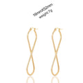 European and American Fashion Drop Earrings Unlimited Geometric Number 8 Hoop Ear Rings Golden Woman'S Retro Earrings Party Gift