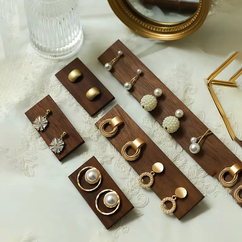 Earring Display Stand Earing Holder Case for Jewelry Sheet Pad Jewelery Organizer Jewellery Display Showcase Wood Acrylic Custom