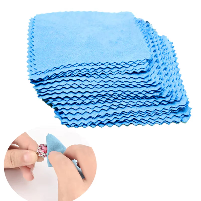 10PCS Silver Polishing Cloth Cleaner Jewelery Cleaning Cloth Anti-Tarnish Tool