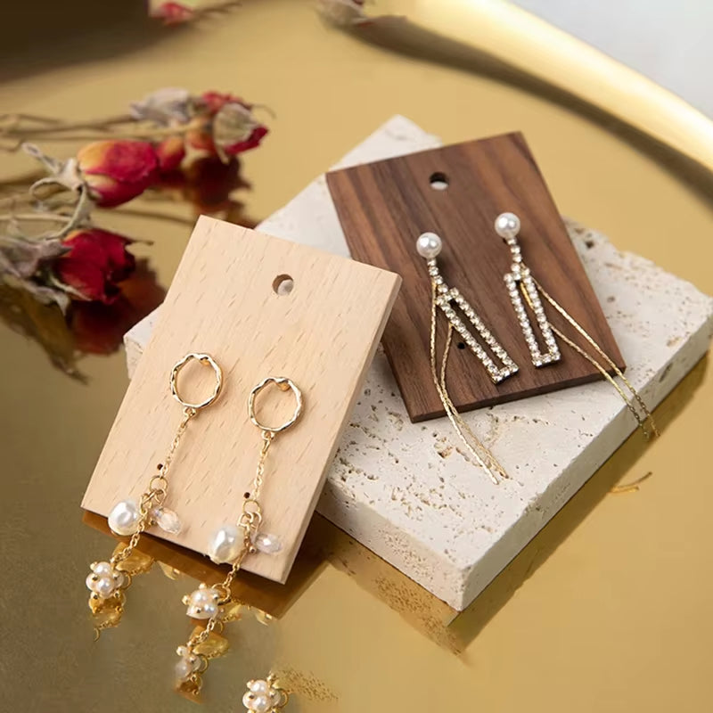 Earring Display Stand Earing Holder Case for Jewelry Sheet Pad Jewelery Organizer Jewellery Display Showcase Wood Acrylic Custom