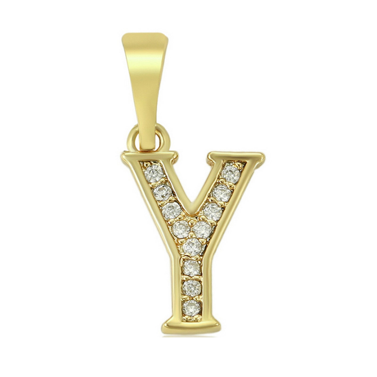 14K Gold Plated Initial Letter Name Pendant Necklace plus Chain. Oro Laminado