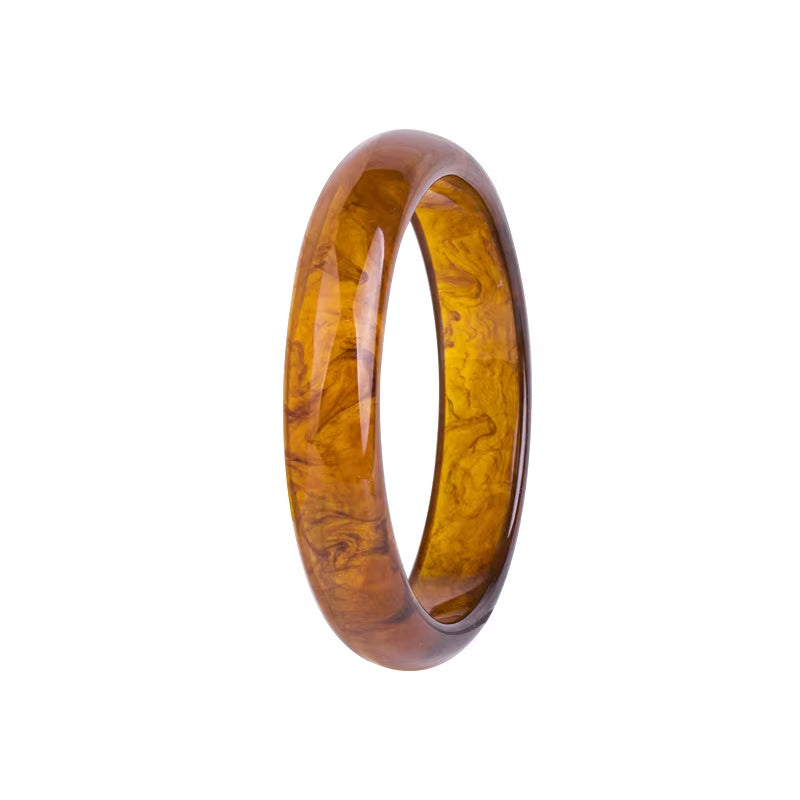 HUANZHI Vintage Resin Acrylic Geometric Irregular Square Quadrilateral Bangle Simple Style Bracelet for Women 2021 New Jewelery