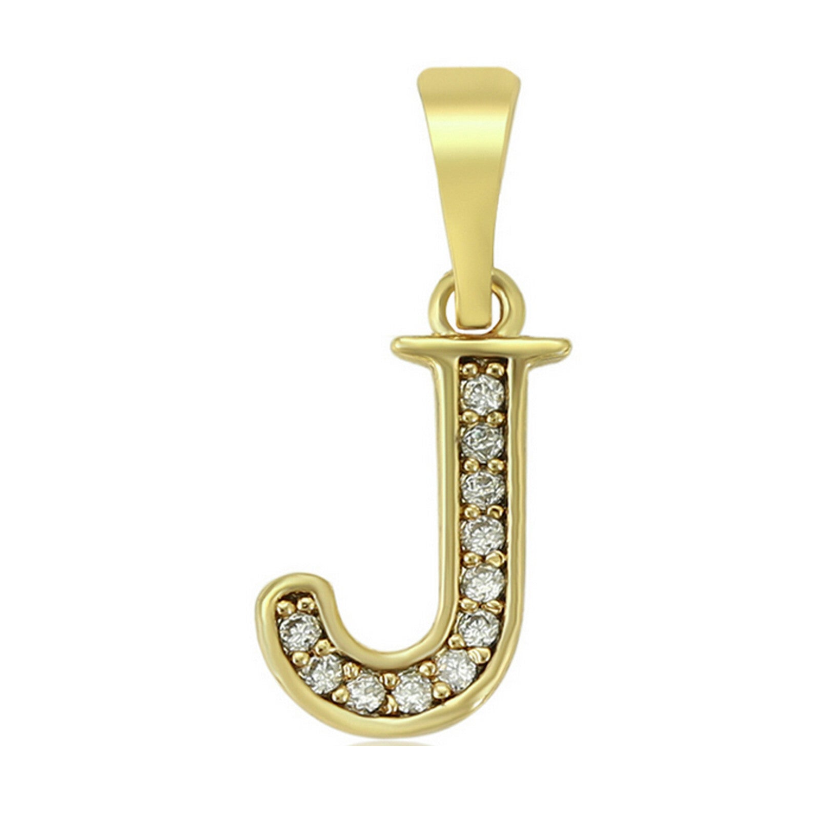 14K Gold Plated Initial Letter Name Pendant Necklace plus Chain. Oro Laminado