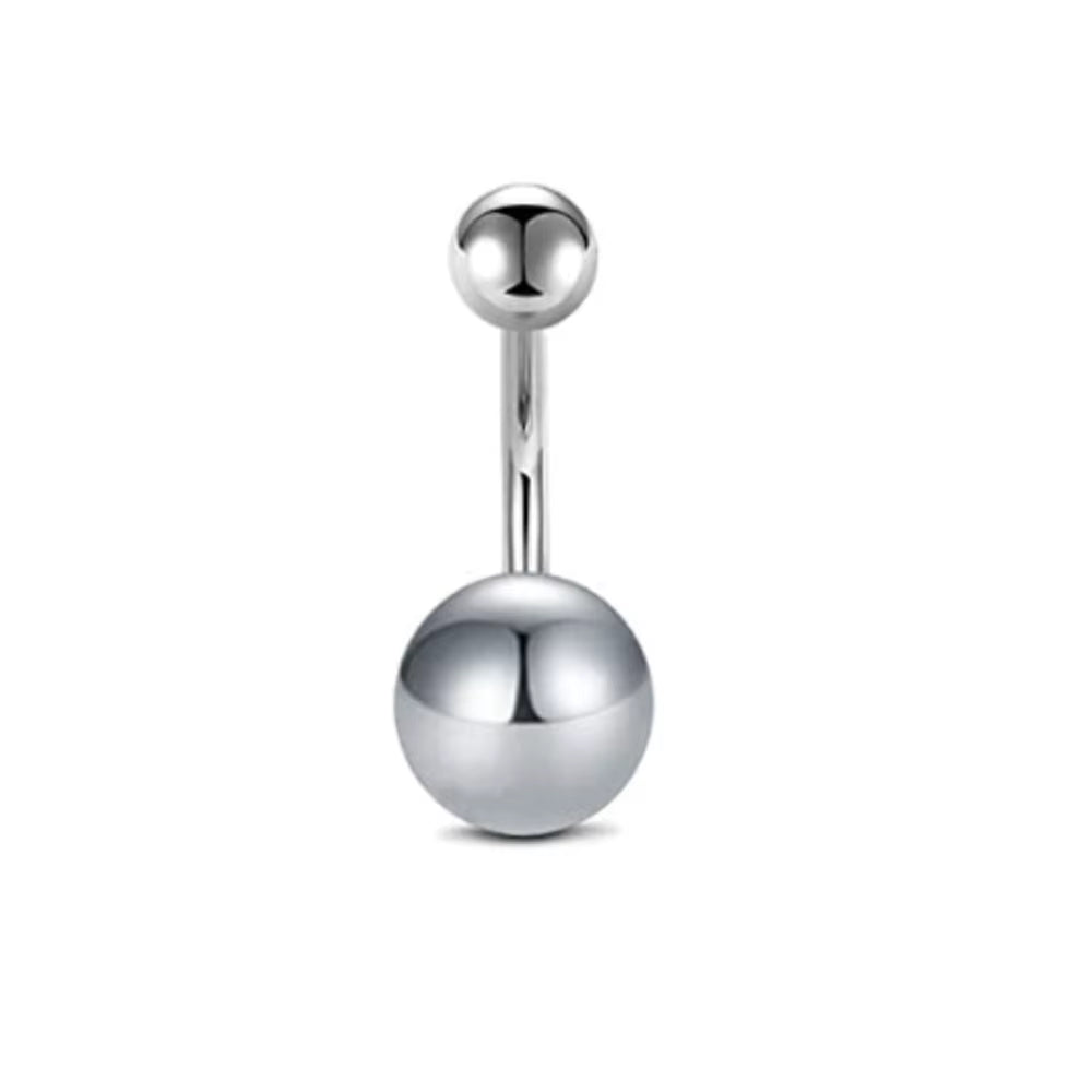1Pc 14G Belly Button Ring Navel Nombril Piercing Surgical Steel Ear Rings CZ Body Piercing Jewelry 10 Mm Bar for Women Piercing