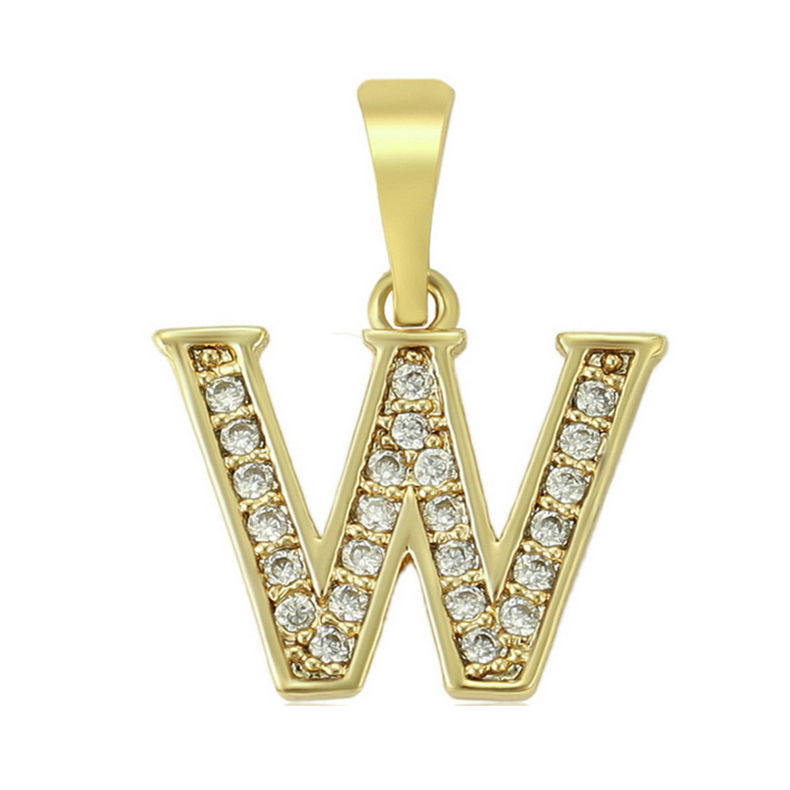 14K Gold Plated Initial Letter Name Pendant Necklace plus Chain. Oro Laminado