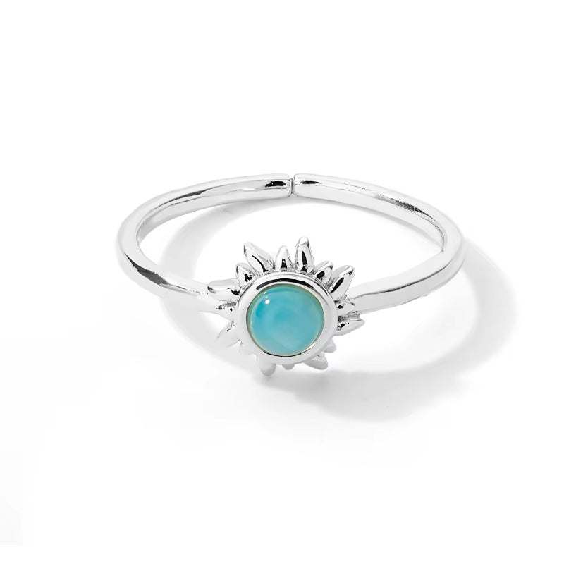 Zircon Moon Star Rings for Women Stainless Steel Glowing Moon Star Adjustable Finger Ring Aesthetic Wedding Jewelery Gift Femme