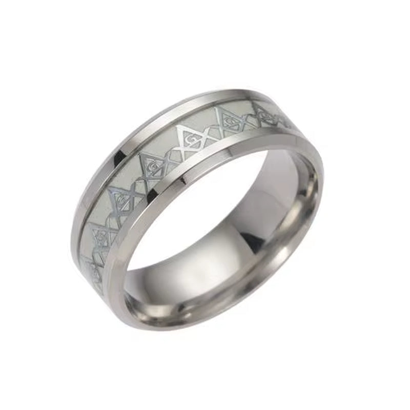 Luminous Dragon Rings for Men Black Gold Blue Color Stainless Steel Women Rings Trendy Glow in the Dark Male Band Ring Jewelry