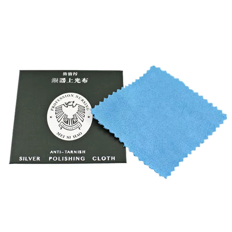 10PCS Silver Polishing Cloth Cleaner Jewelery Cleaning Cloth Anti-Tarnish Tool