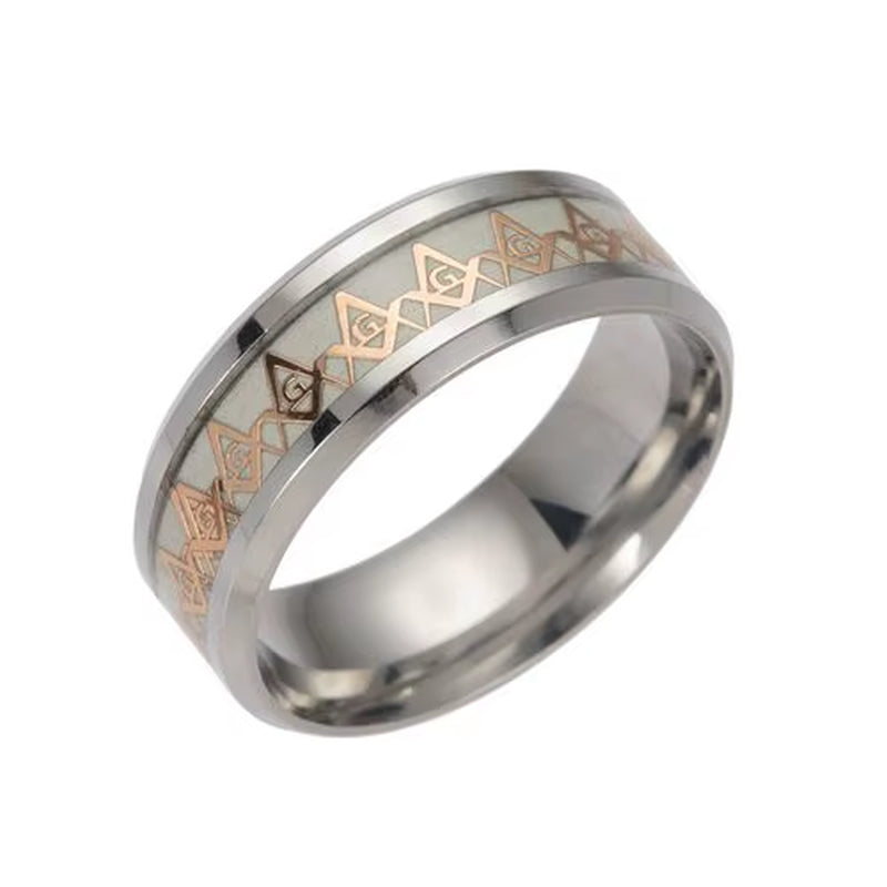 Luminous Dragon Rings for Men Black Gold Blue Color Stainless Steel Women Rings Trendy Glow in the Dark Male Band Ring Jewelry