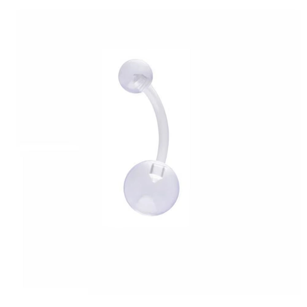 1Pc 14G Belly Button Ring Navel Nombril Piercing Surgical Steel Ear Rings CZ Body Piercing Jewelry 10 Mm Bar for Women Piercing
