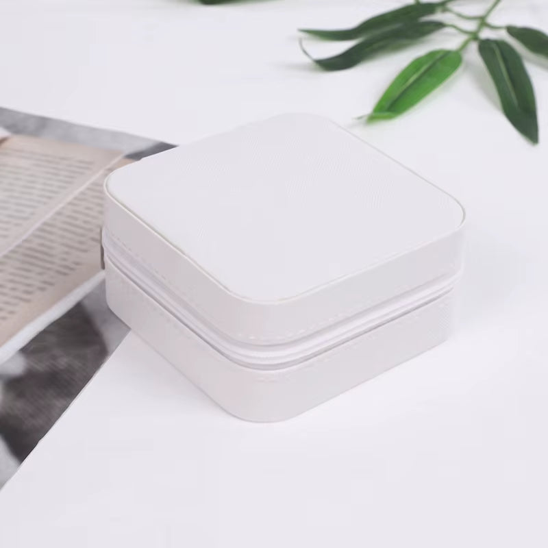 Portable Travel Mini Jewelry Box Leather Jewelery Ring Organizer Case Storage Gift Box Girls Women
