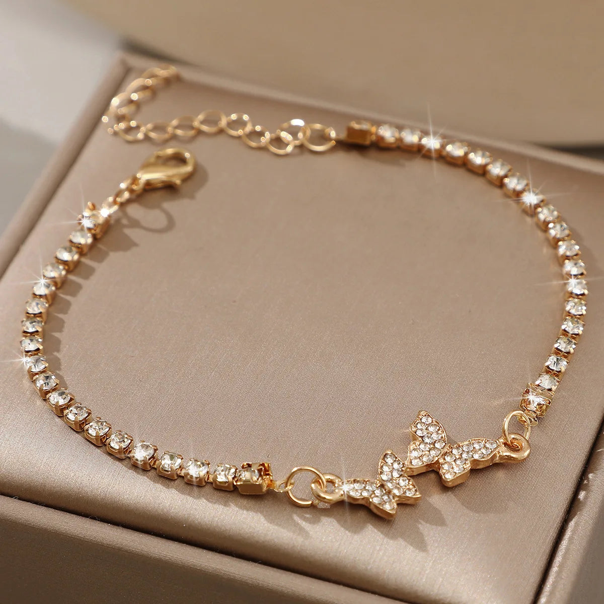 925 Sterling Silver Butterfly Bracelet for Women Fashion Luxury Rhinestone Charm Bracelets Versatile Bling Jewelery Party Gifts