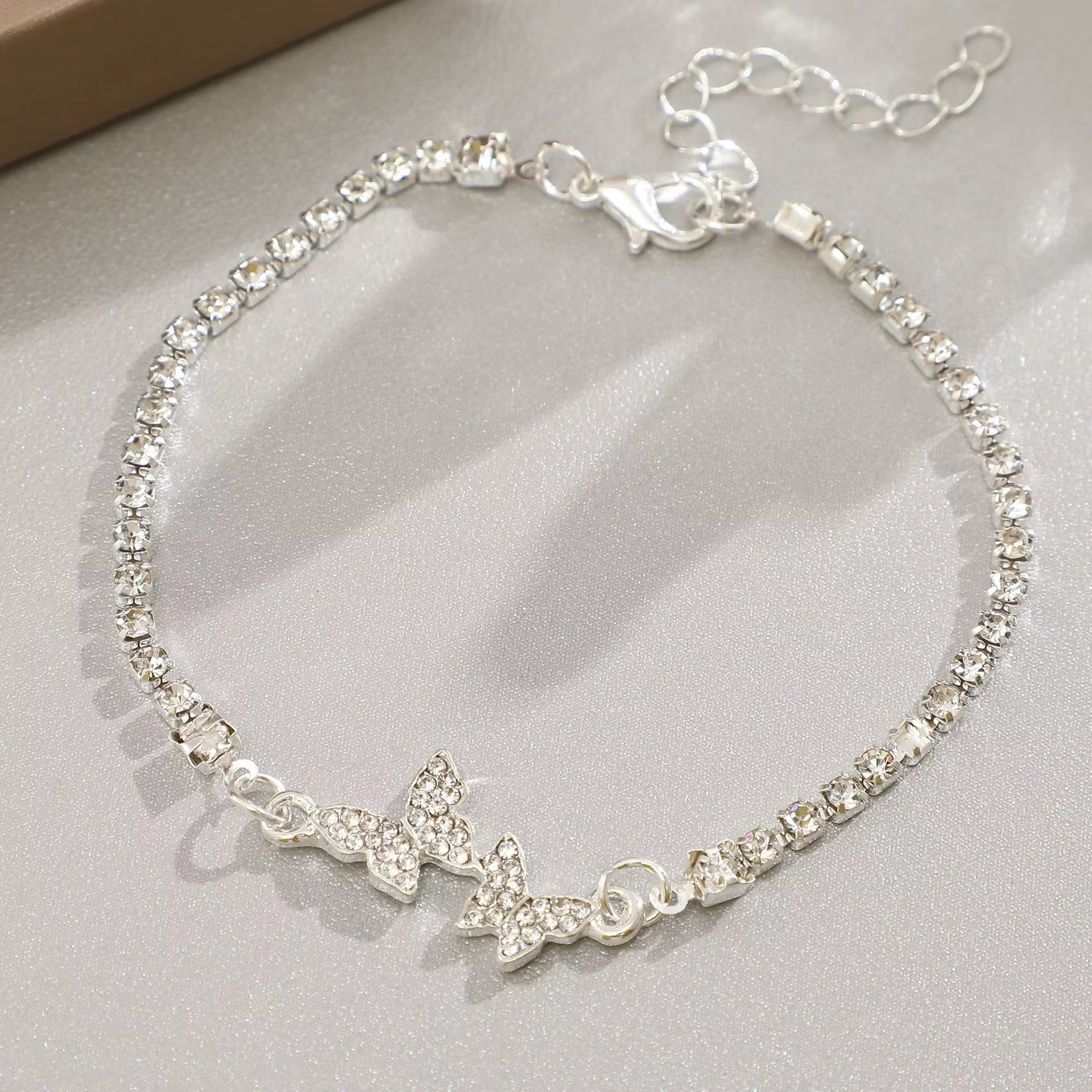 925 Sterling Silver Butterfly Bracelet for Women Fashion Luxury Rhinestone Charm Bracelets Versatile Bling Jewelery Party Gifts