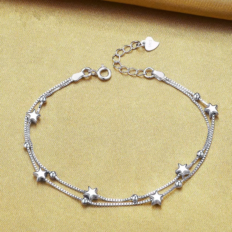 925 Sterling Silver Butterfly Bracelet for Women Fashion Luxury Rhinestone Charm Bracelets Versatile Bling Jewelery Party Gifts
