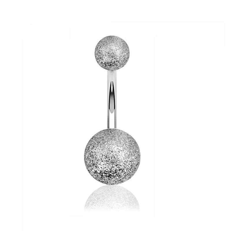 1Pc 14G Belly Button Ring Navel Nombril Piercing Surgical Steel Ear Rings CZ Body Piercing Jewelry 10 Mm Bar for Women Piercing