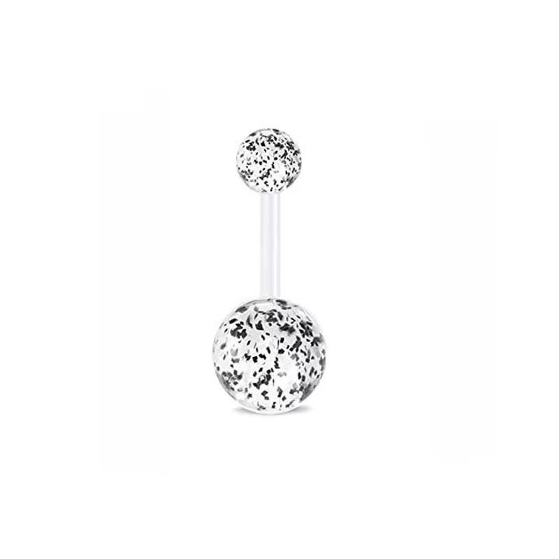 1Pc 14G Belly Button Ring Navel Nombril Piercing Surgical Steel Ear Rings CZ Body Piercing Jewelry 10 Mm Bar for Women Piercing
