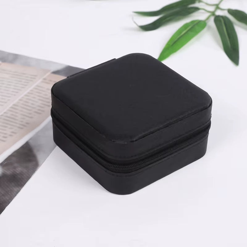 Portable Travel Mini Jewelry Box Leather Jewelery Ring Organizer Case Storage Gift Box Girls Women