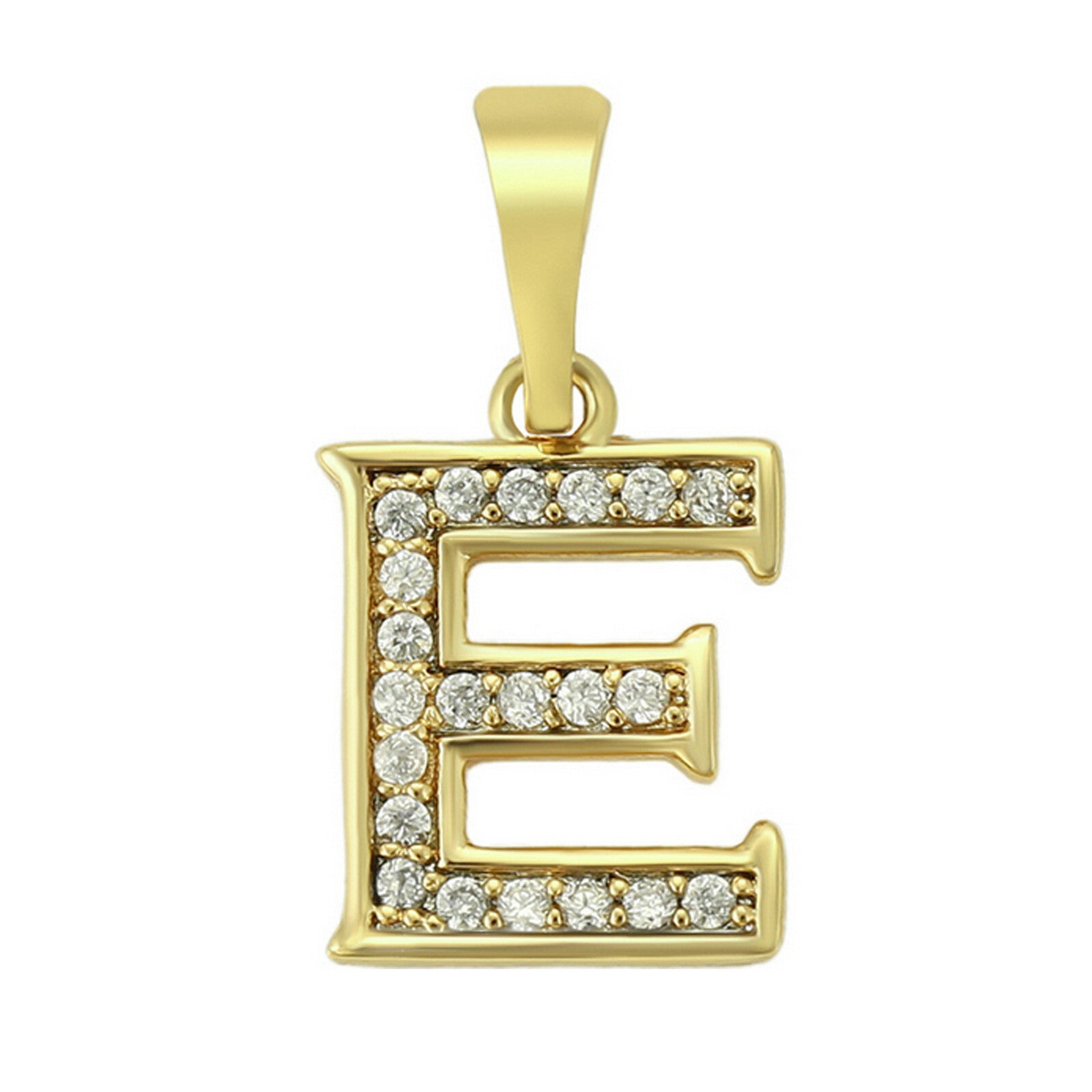 14K Gold Plated Initial Letter Name Pendant Necklace plus Chain. Oro Laminado