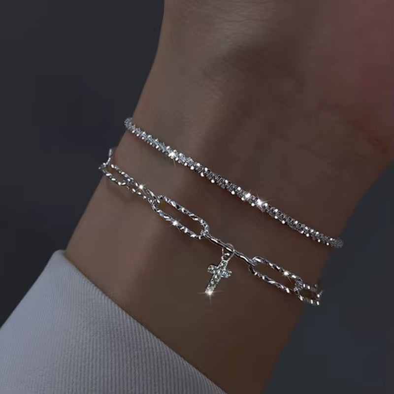 925 Sterling Silver Butterfly Bracelet for Women Fashion Luxury Rhinestone Charm Bracelets Versatile Bling Jewelery Party Gifts